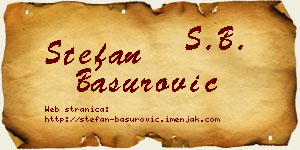 Stefan Basurović vizit kartica
